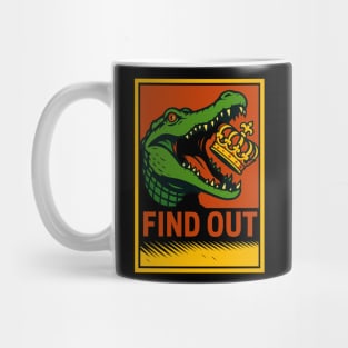 No Kings Alligator Eating Crown Mug